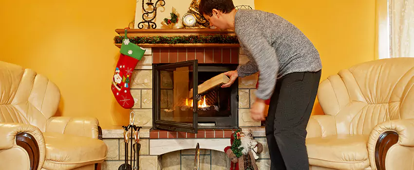 Rusted Metal Fireplace Restoration in Princeton, Florida